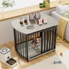 31.5" Furniture Style Dog Crate for Small and Medium Dogs, Wooden Cage Indoor Kennel Furniture, Modern Dog Crate End Table 1