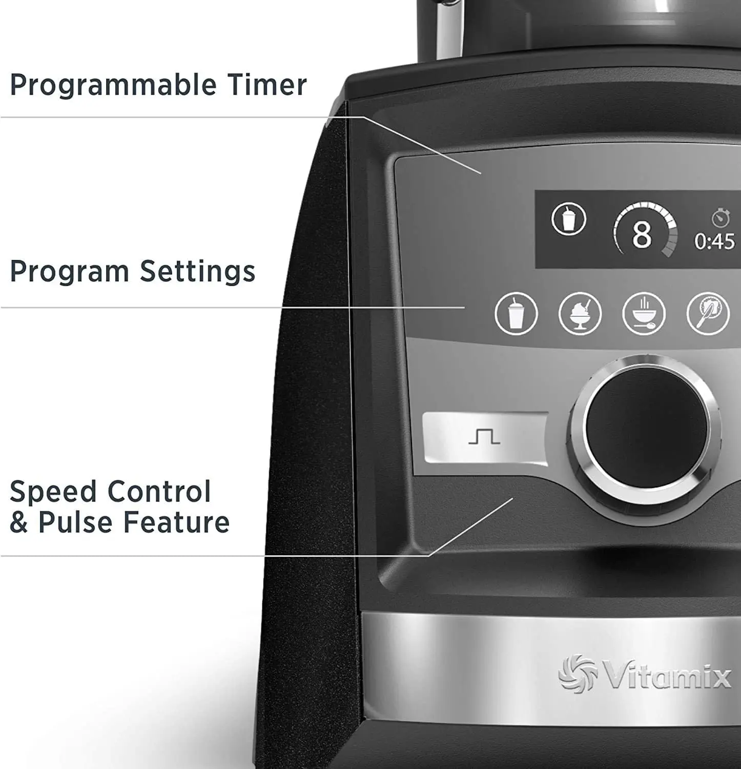 A3500 Ascent Series Smart Blender, Professional-Grade, 64 oz. Low-Profile Container, Graphite 3