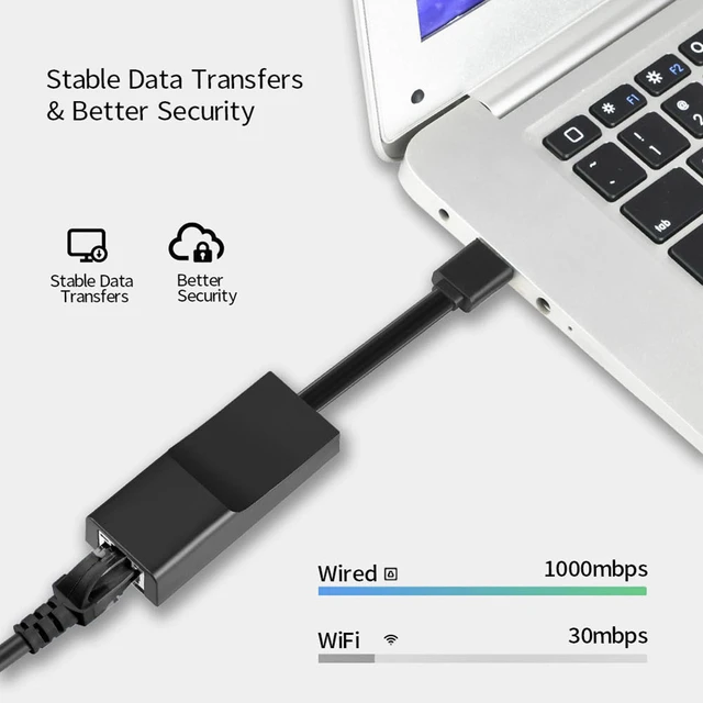 Adaptateur Ethernet USB 3.0 à RJ45 Lan Network USB Carte Gigabit 10/100 /  1000Mbps 3 ports USB3.0 pour Windows - Cdiscount Informatique