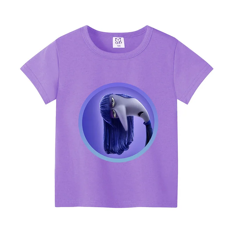 Inside Out 2 T-shirts for Children Joy Sadness Anxiety Anger Outdoor Clothes Fashion Boy Girl Disney Cartoon Top Shirts Gifts 5