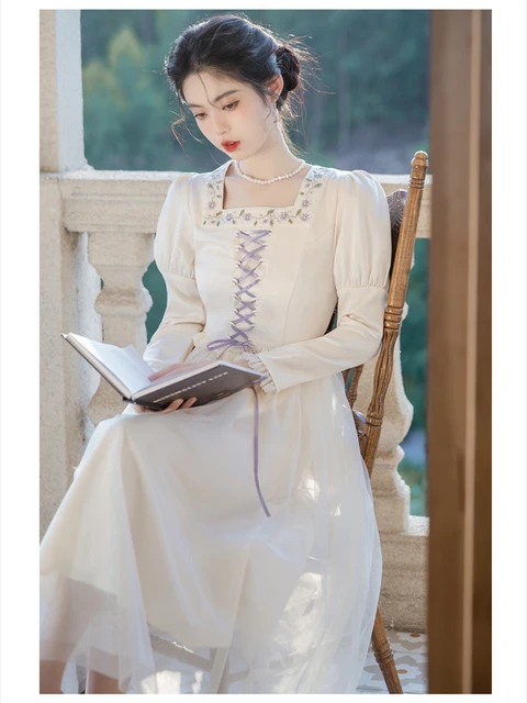 Elegante vestido de princesa vintage  Vestidos de estilo francés vintage- Mujer de estilo retro-Aliexpress