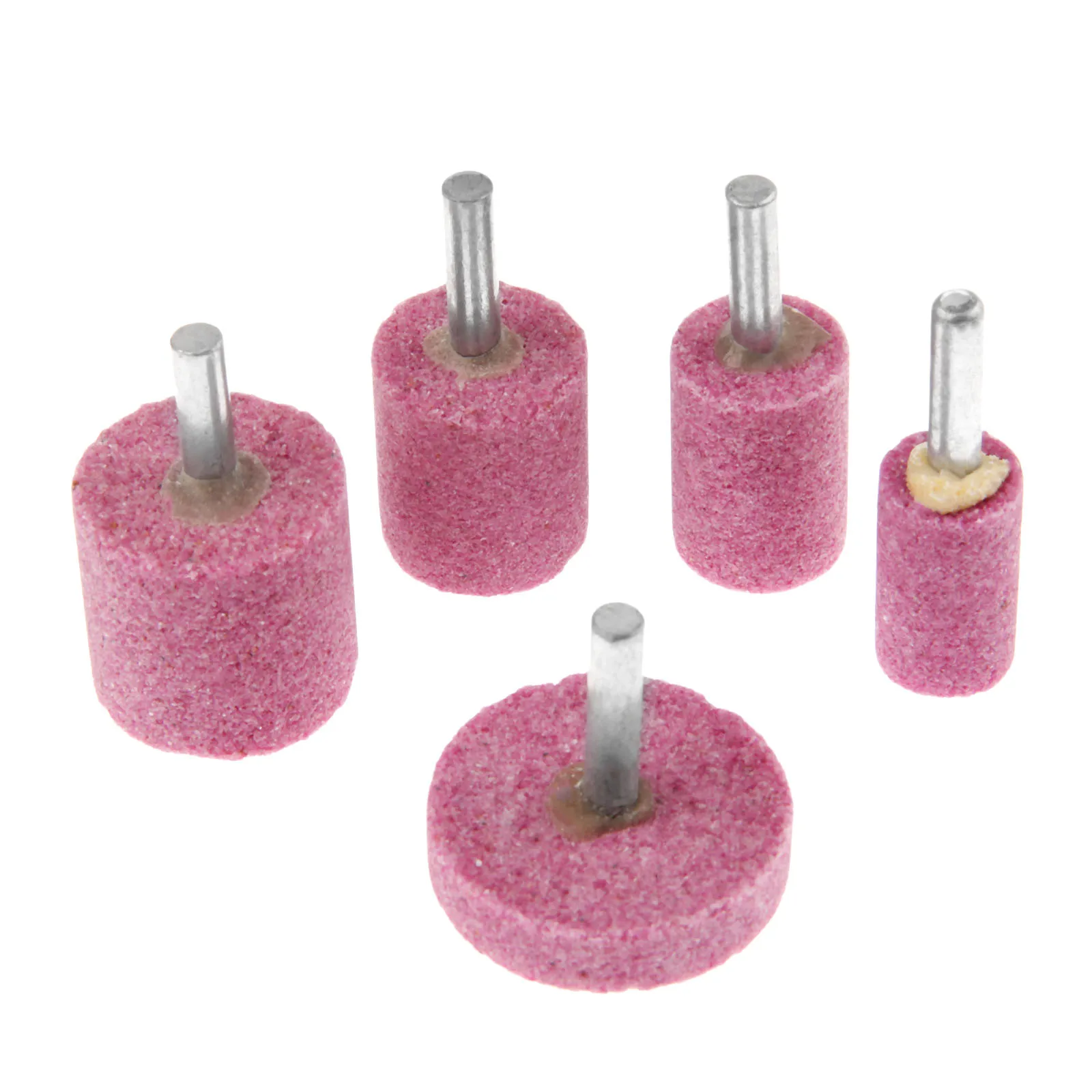 DRELD 5Pcs/set Dremel Accessories 6mm Shank Corundum Polishing Grinding Head Buffing Polishing