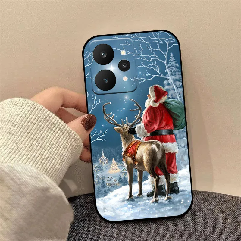 Festive Christmas Style Soft Silicone Phone Case Cover
