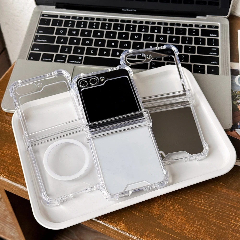 Luxury Transparent Mirror Magnetic Case with 3-in-1 Slim Design