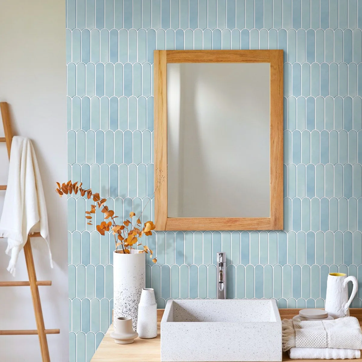 3D peel-and-stick wall panels image 5