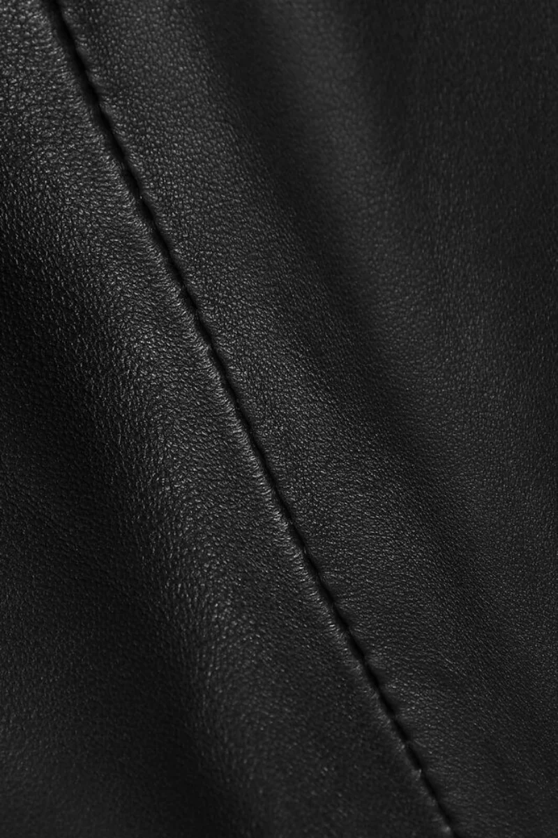 Women New Black Handmade Custom Dress 100% Genuine Lambskin Leather Dress