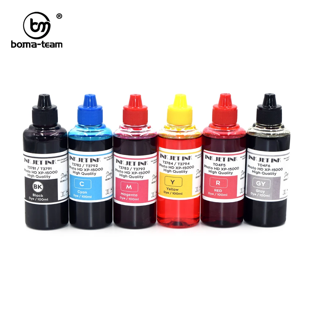 378Xl 478Xl 312Xl 314Xl Xp 15000 6 Colori Inchiostro Dye Ricaricabile Per Stampante Epson Expression Photo Hd Xp-15000 Xp-15080 Xp-15010