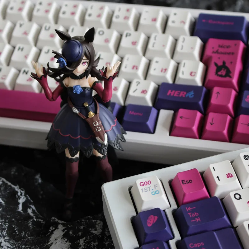 Teclado Mecânico Japonês Design Original Keycap Chuveiro Arroz Perfil Cereja Subbed Corante 140 Chaves Conjunto Iso Faça Você Mesmo Personalizado - Imagem 4