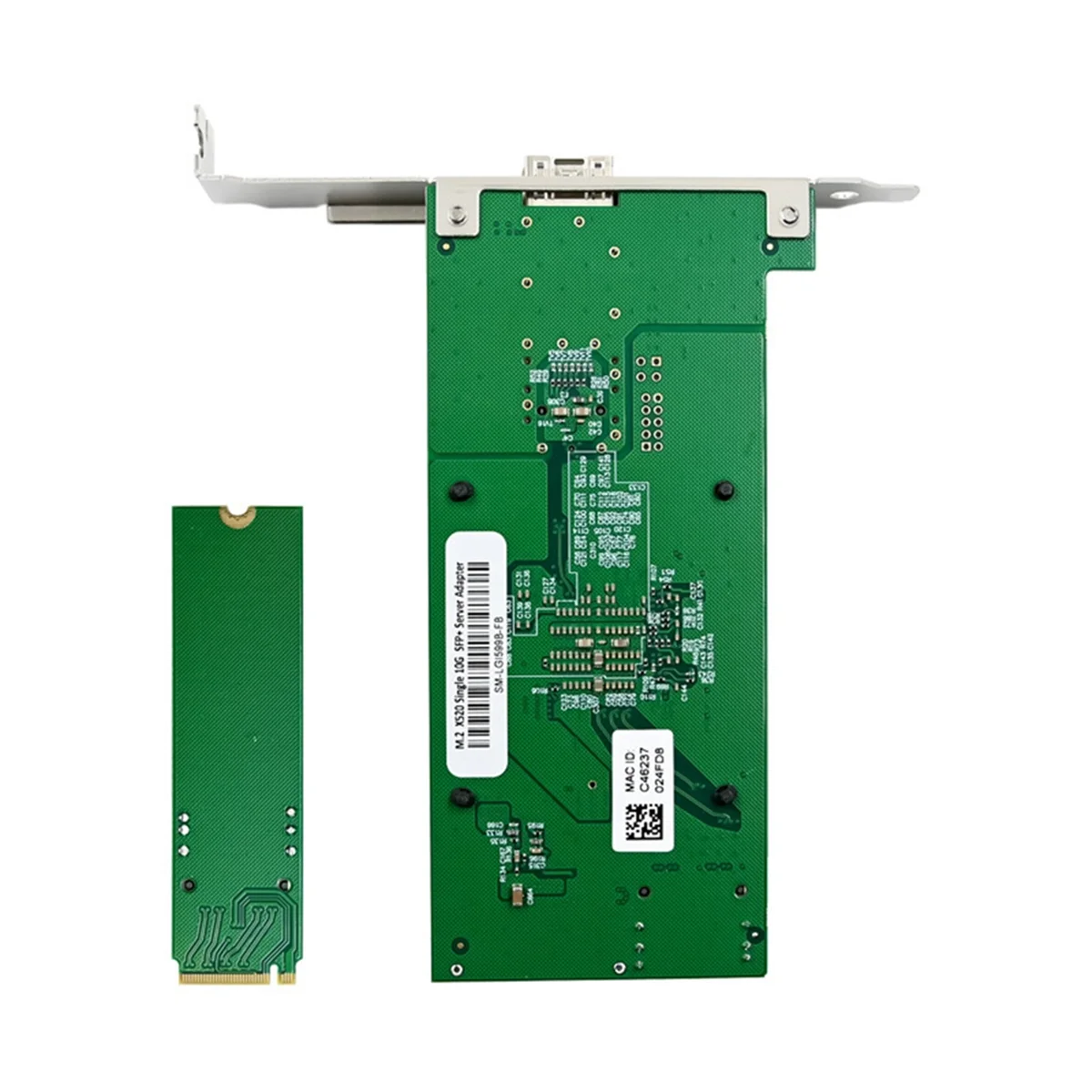 최신 M.2 10G 서버 네트워크 카드 M.2 M X520-DA1 10G SFP+ 광섬유 산업용 컴퓨터 서버 네트워크 카드 JL82599EN 칩