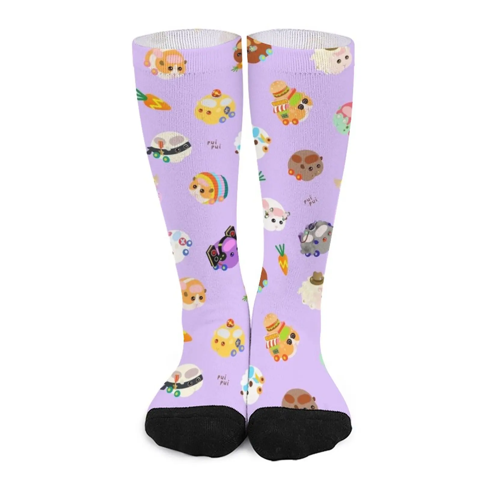 Pui Pui Molcar Assorted Characters Toss Design - Purple Socks Womens socks compression socks Women Rugby