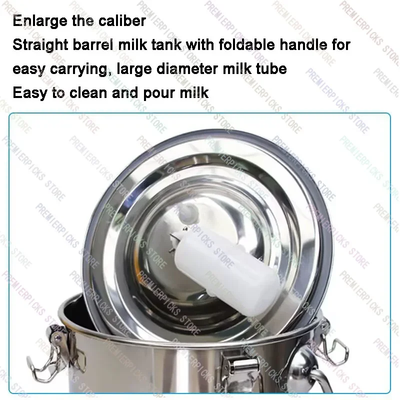 Electric Cattle Goat Milking Machine 220V Pulsating Pasture Cow Sheep Milker Vacuum Pump Equipment 5L
