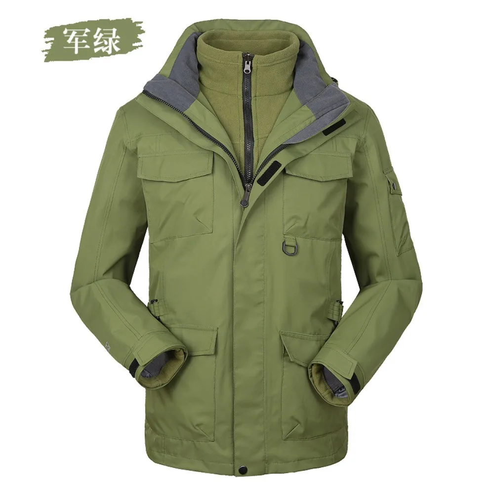 

Men's Outdoor Down Jacket Two-In-One Diving Suit Windproof Waterproof Warm Fishing Camping Hiking And Mountaineering Suit