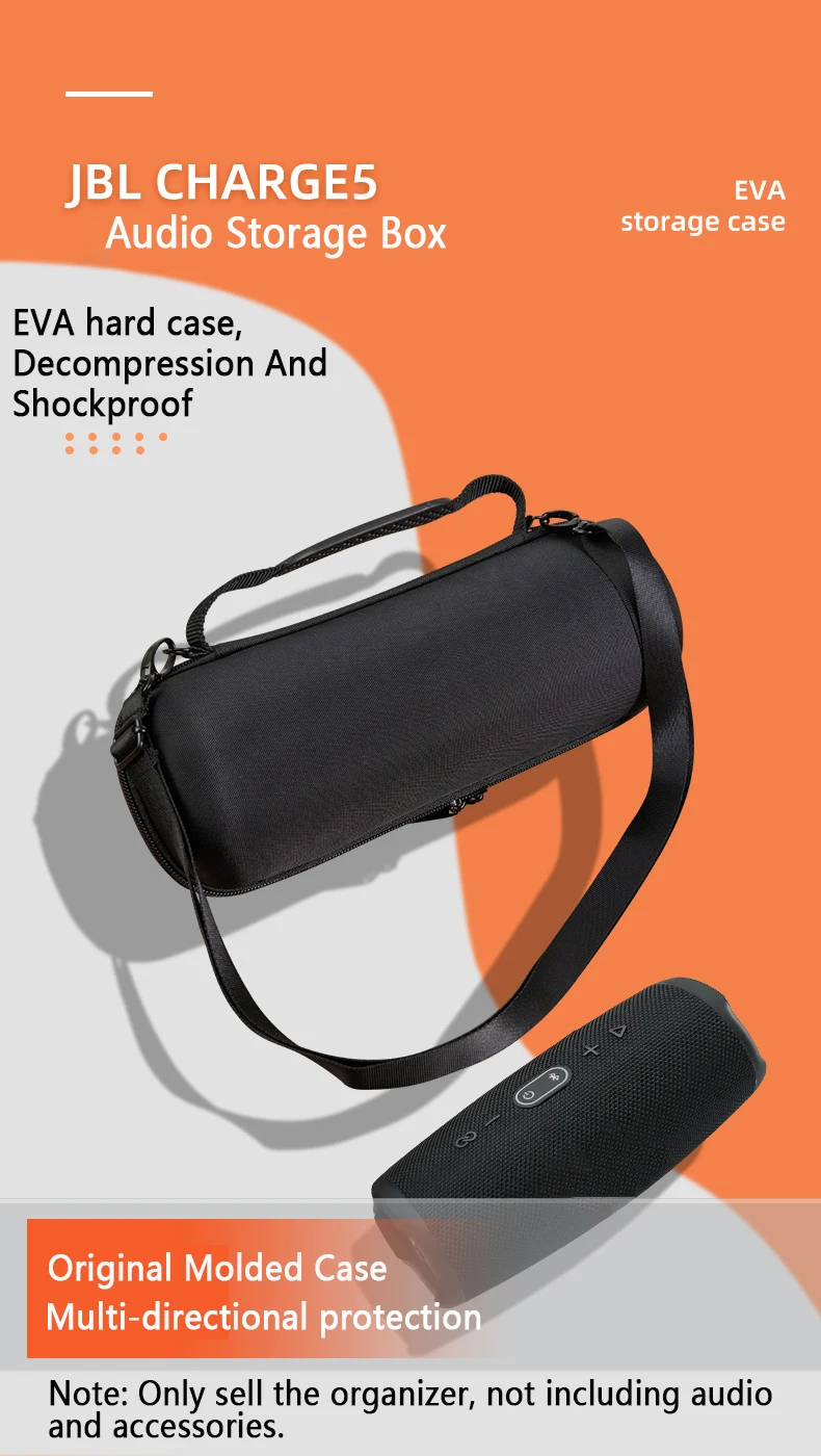 Damaite Harte EVA-Reise-Aufbewahrungsbox für JBL Charge 5, Schutzhülle für JBL Charge 5, tragbare kabellose Speake-Tasche – Detail 1