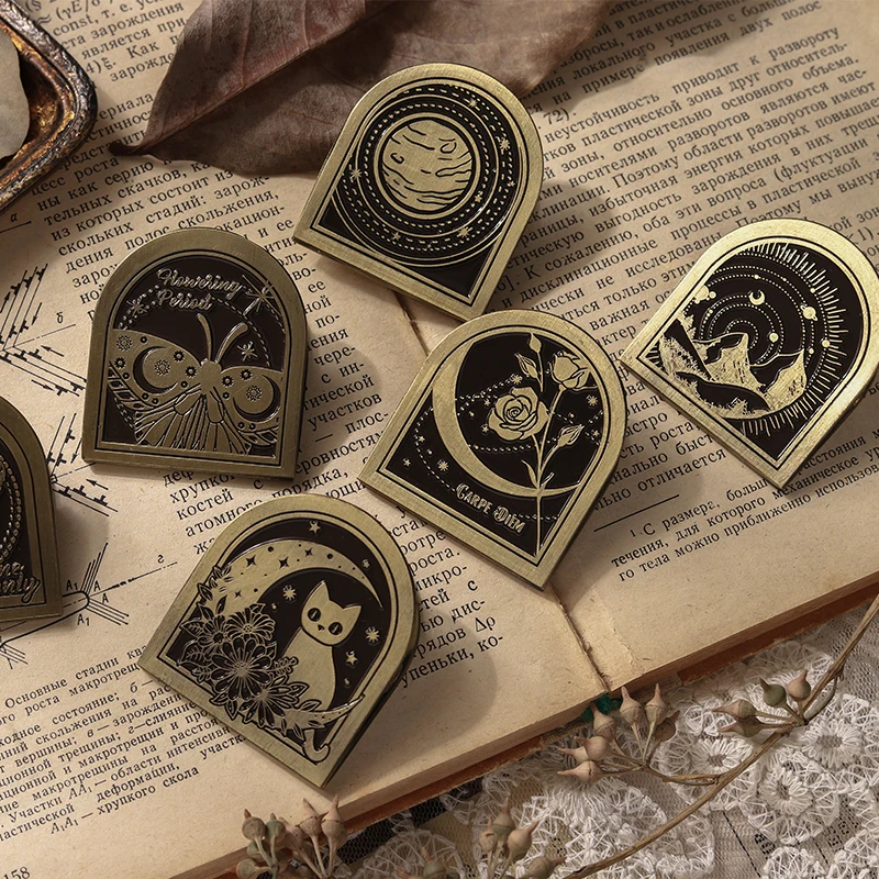 6 styles Vintage elegant metal clip Series zinc alloy material Scrapbooking Decoration paper Journal Diary Diy Stationery