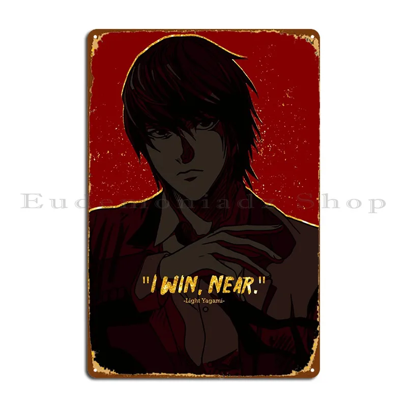 

Yagami Quote 7 Metal Sign Poster Printing Wall Mural Wall Decor Wall Mural Tin Sign Poster