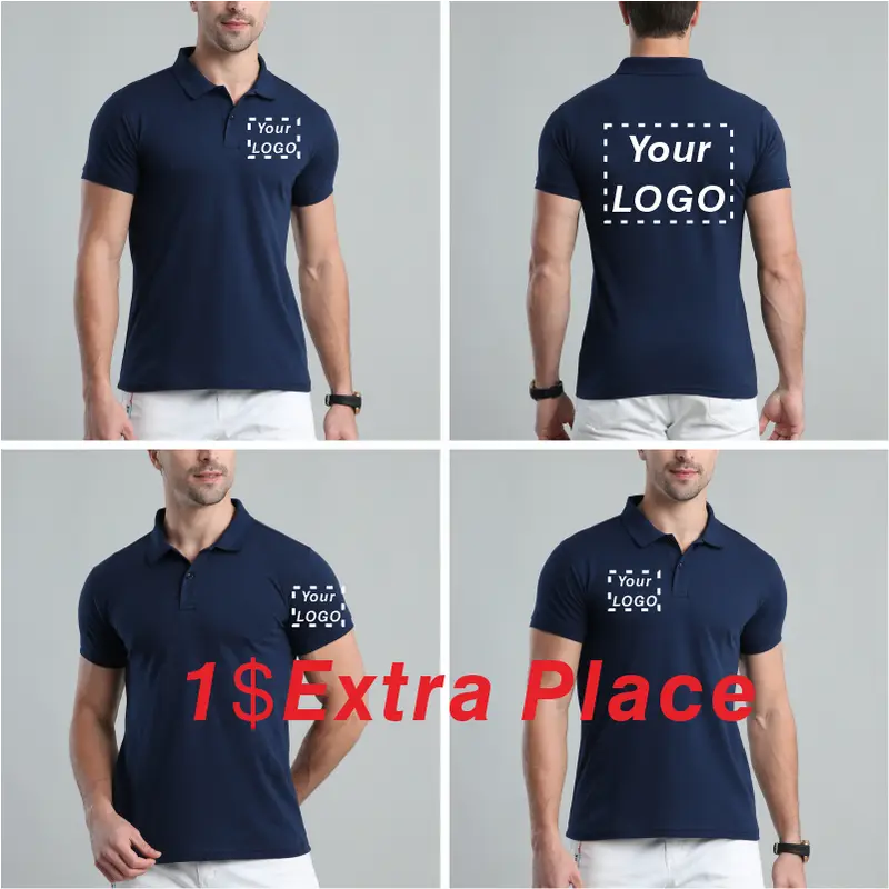 Summer casual breathable Polo shirt custom logo printing picture embroidery personality design men and women short-sleeved tops - Image 3