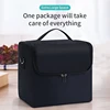 Large Makeup Carrying Train Case for Women, Travel Bag Storage Box,4 Tier Professional Nail Organizer Case with Adjustable 4