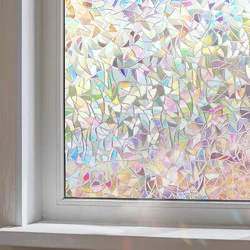 Rainbow 3D Window Privacy Film - Heat Control & UV Protection Static Clings - 30x100cm (3D-001)