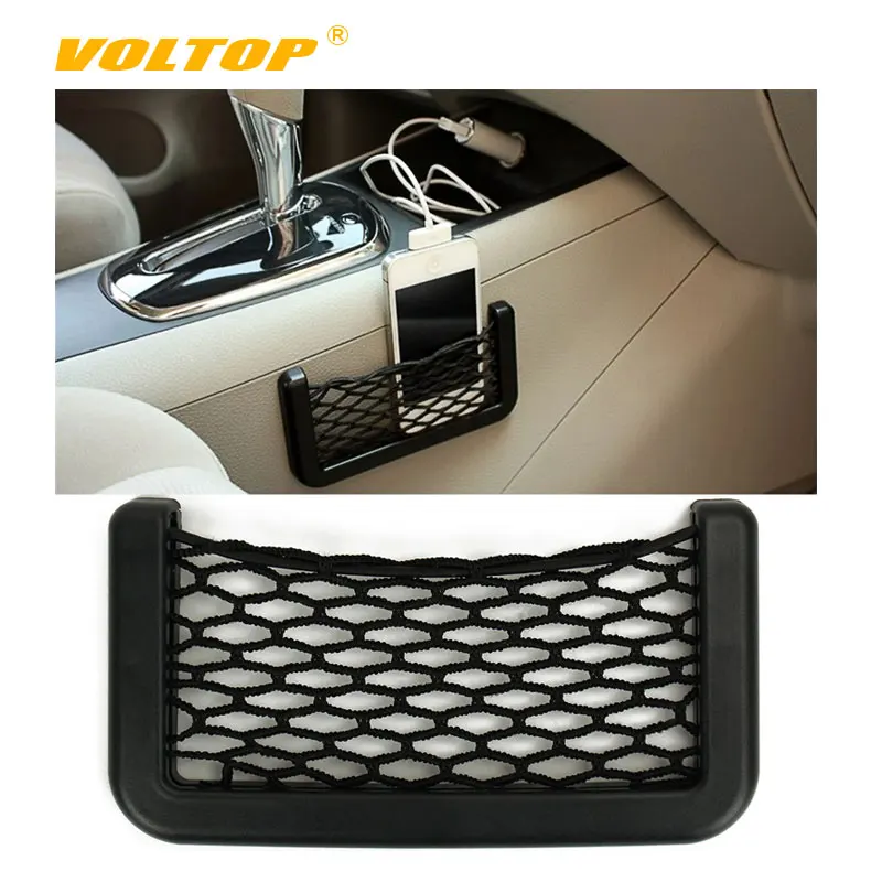 

Универсальная автомобильная Сетчатая Сумка на заднее сиденье, эластичная сетчатая наклейка, автомобильный держатель для телефона, сумка для хранения, карман, автомобильный Органайзер, сумка на сиденье