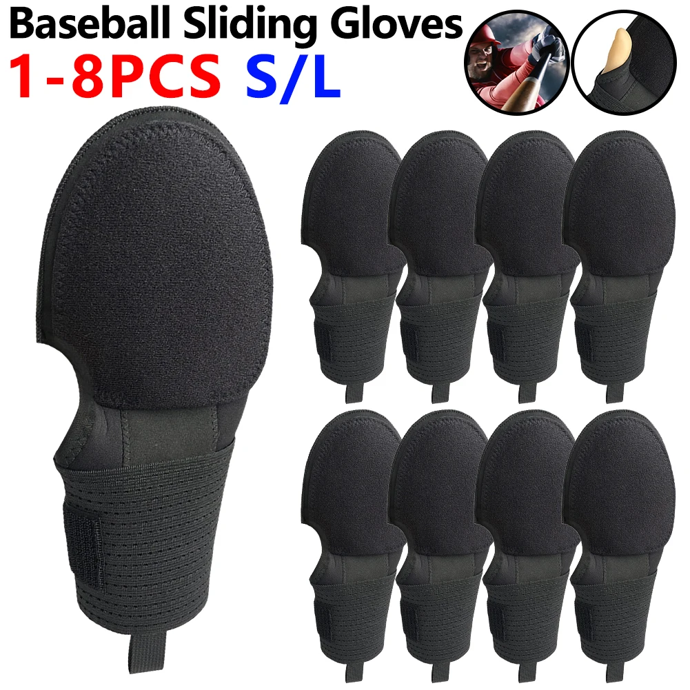 1Pc Baseball Sliding Gloves Breathable Baseball Sliding Mitt Wrist Support Hand Protection Right & Left Hand for Base Running