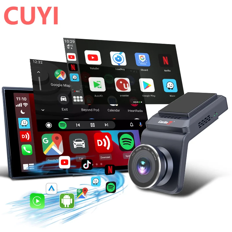 

Mirror Dash Cam 4K Video Camera Dvr 4 Channel Carlinkit 64Gb 4 In 1 Tachograph Wireless Wifi Bluetooth Carplay Ai Box