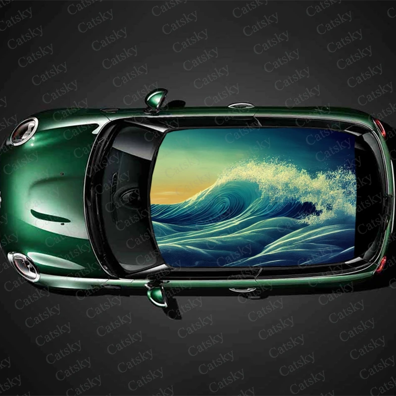 

Волны, аксессуары для гоночного внедорожника, упаковка, окрашенная ПВХ Модифицированная боковая наклейка на заказ, графическая наклейка для автомобиля