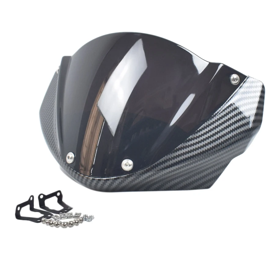 

Motorcycle Windshield Head Cover Windshield Fairing for Ducati Monster 696 795 796 M1100, Carbon