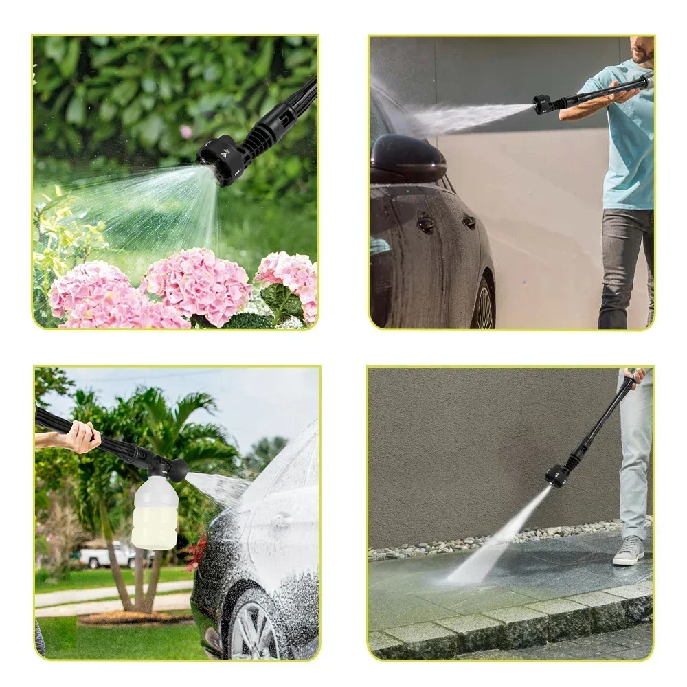 NEWBENY 200Bar Brushless Car Washer 3Gear High Pressure Efficient Cordless Garden Cleaning Irrigation Tool For Makita 18VBattery 6