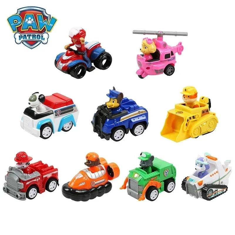 

Paw Patrol 8-9CM Vehicle Ryder Chase Skye Zuma Rocky Car Anime Doll Action Figures Rescue Team Kids Birthday Gift Toy