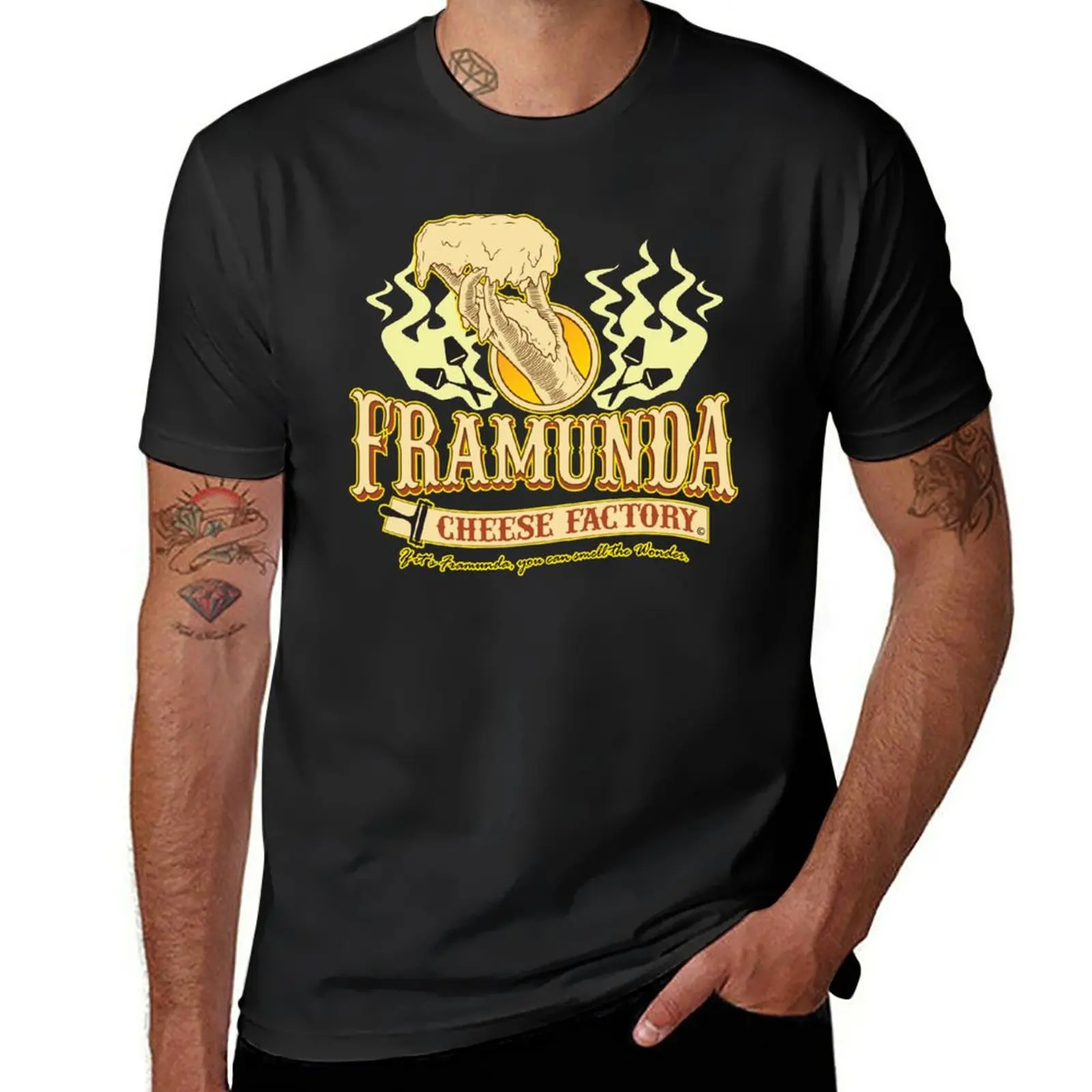 

New Framunda Cheese Factory T-Shirt summer top plain t-shirt aesthetic clothes t-shirts man mens graphic t-shirts funny