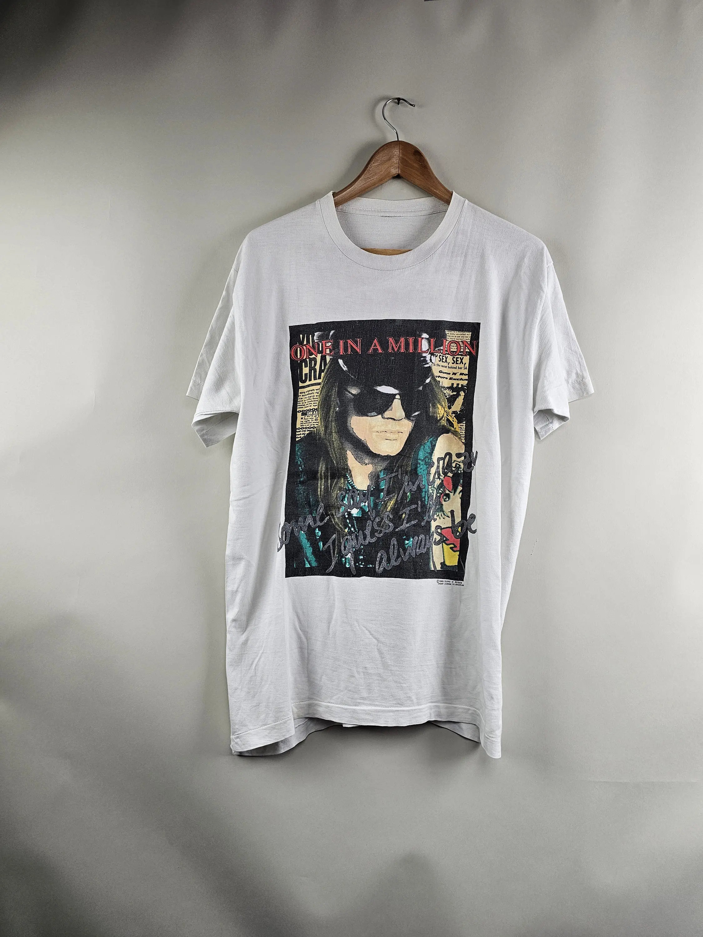 1989 Pistole N Roses Axl Rose One In Un Milione Di Anni '80 Anni '90 Maglietta Vintage Xl 22 "29.5"