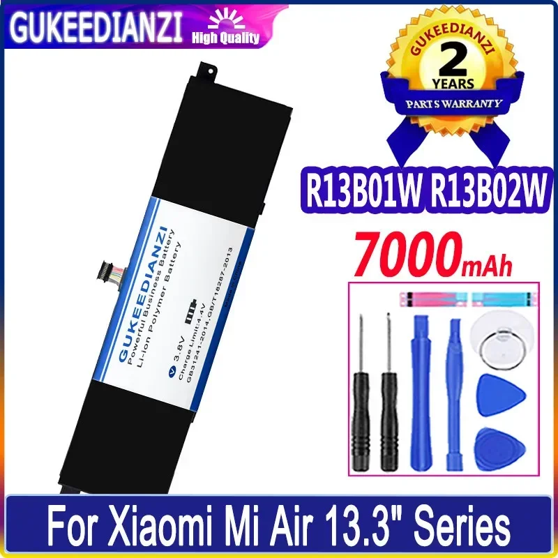 

Rechargeable Cell Phone Battery 7000mAh For Xiaomi Mi Notebook Air 13.3" 161301-01 R13B02W Mobile Phone Batteries