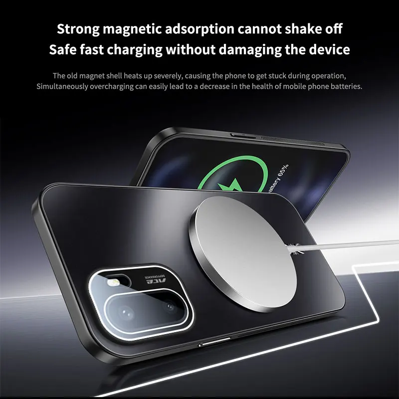 New AG Matte Lightning Magnetic Hard Shell Shockproof Bumper Case
