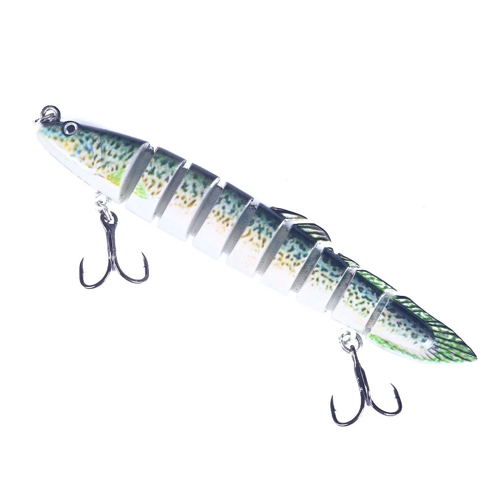 50Pcs Multi Knot Bait 10cm-10g-8# Blood Trough Bionic False Bait Multi-stage Road Sub Bait Loach 2