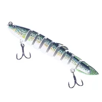 50Pcs Multi Knot Bait 10cm-10g-8# Blood Trough Bionic False Bait Multi-stage Road Sub Bait Loach 2