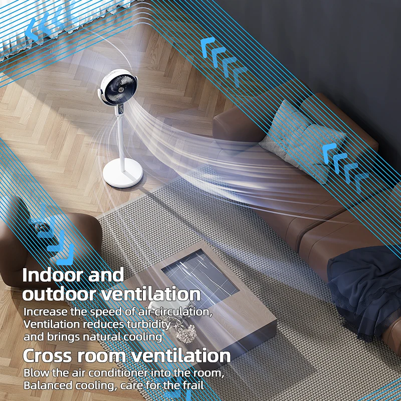 مروحة أرضية عالية الجودة مروحة دوران الهواء قابلة...