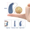Behind the Ear Hearing Aids Rechargeable Sound Amplifier Elderly Deafness Help 2