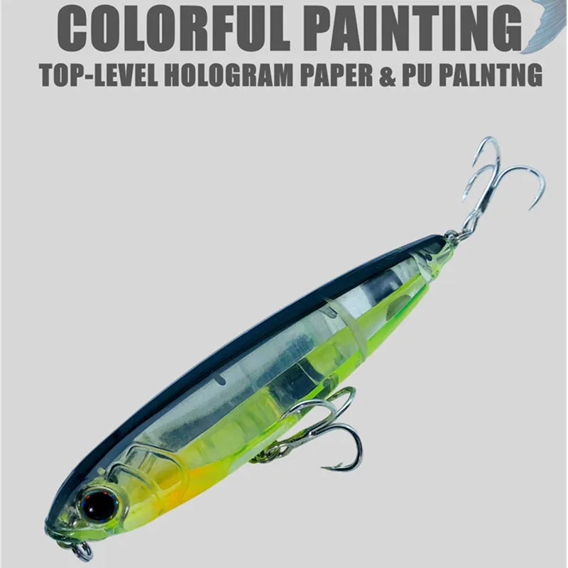GREENSPIDER Topwater Pencil Surface Fishing Lure - Walk The Dog Artificial Saltwater Bait