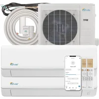 Senville SENA-18HF/D Dual Zone Mini Split Air Conditioner Heat Pump, 18000 BTU, Works with Alexa, White 1