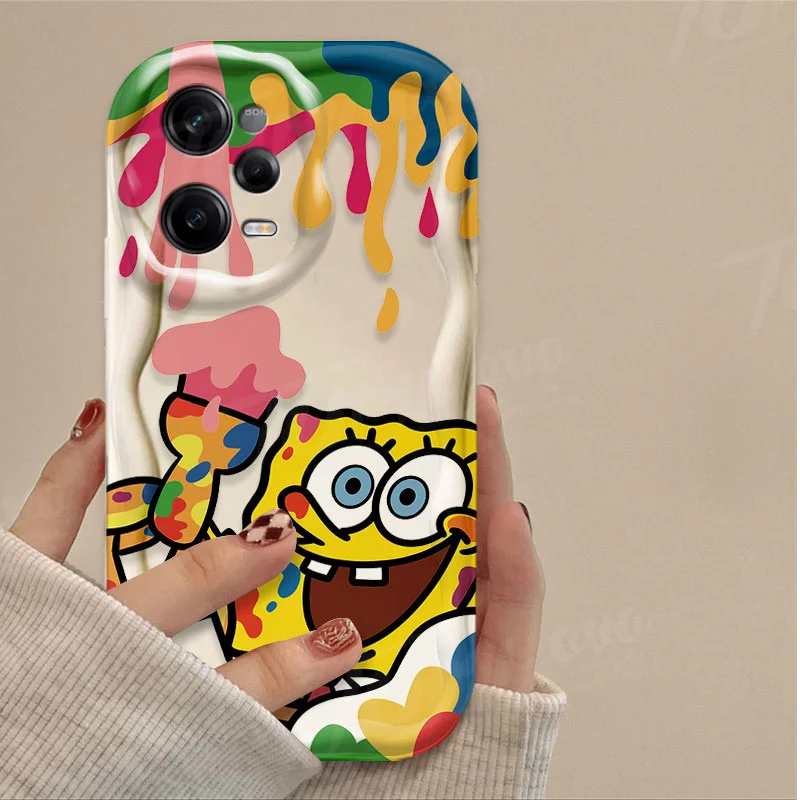 thumbnail image 1 of Phone Case For Xiaomi Redmi Note 13 12 Pro Plus 12S 11 11S 10 10S 9S 7 8 9 Pro Max Graffiti SpongeBobs Patrick Star Wave Cover, 1 of 5