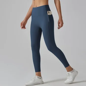 MIML Leggings sexy nudi a vita alta per fitness da donna, corsa, yoga, leggings da donna, pantaloni da esercizio casual attillati