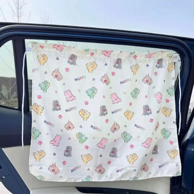Suction Cup Curtain In The Car Window Sunshade Cover Cartoon Universal Side Window Sunshade UV Protection For Kid Baby Children - Image 6