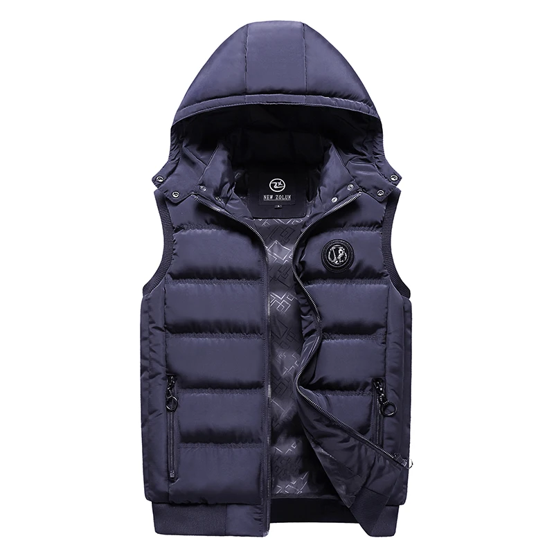5XL Men's Vest Jacket Winter Waterproof Warm Sleeveless Men Jacket Fashion Hooded Casual Vest Men Autumn Thicken Waistcoat 3