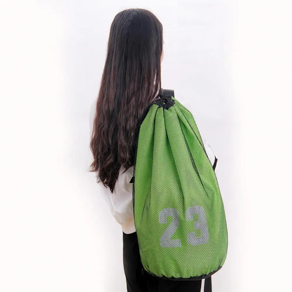 

Sport Bags Gym Backpack Bag Mesh Surface Wear-resistant Large Capacity Adjustable Strap Football Basketball Backpack for Outdoor