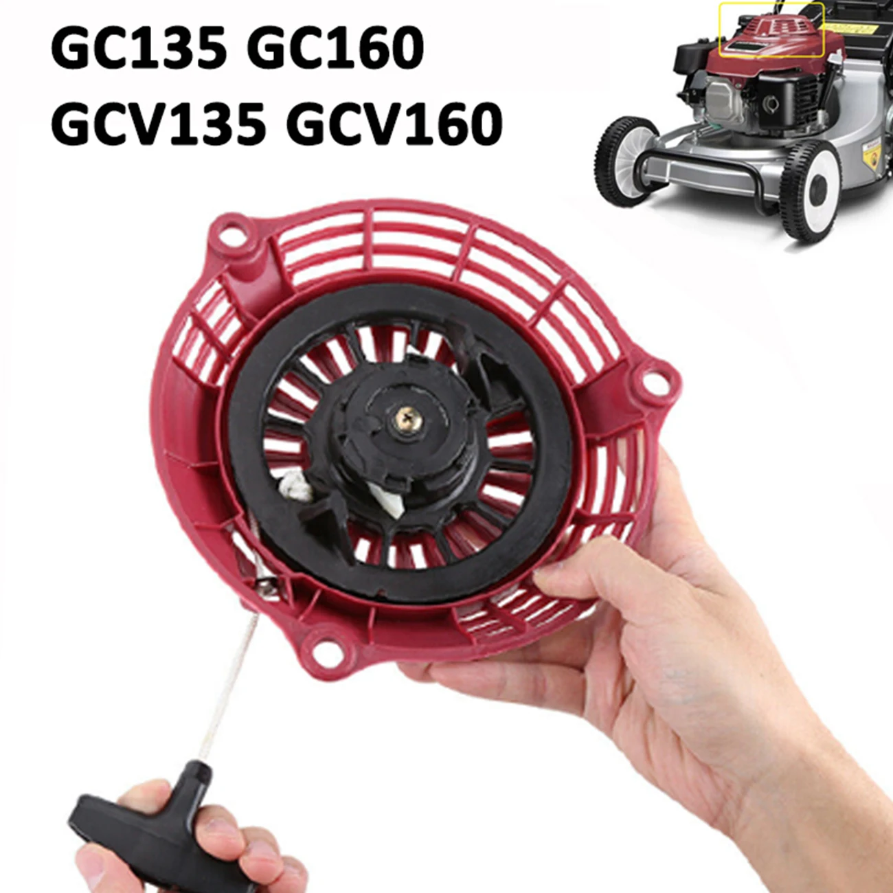 Pull Start Recoil Starter For Honda GCV160 GCV135 Engines - Replacement For Lawn Mowers