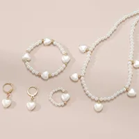 Bijoux français en perles pour enfants, collier fouet, bracelet, bague, boucles d'oreilles, design de niche de luxe léger, costume 4 6