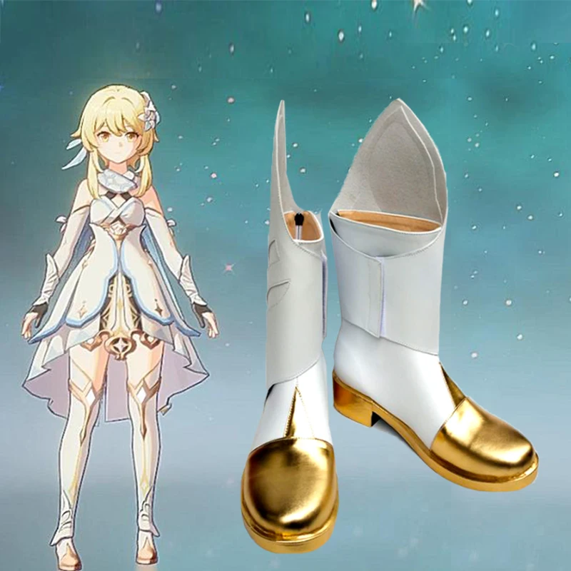 

Обувь для косплея Genshin Impact Cos Lumine Cosplay, короткая обувь