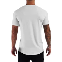 T-shirts de course d'été en coton respirant, vêtements de sport à manches courtes pour hommes, T-shirts musculaires d'entraînement, chemises de musculation, de Fitness 3