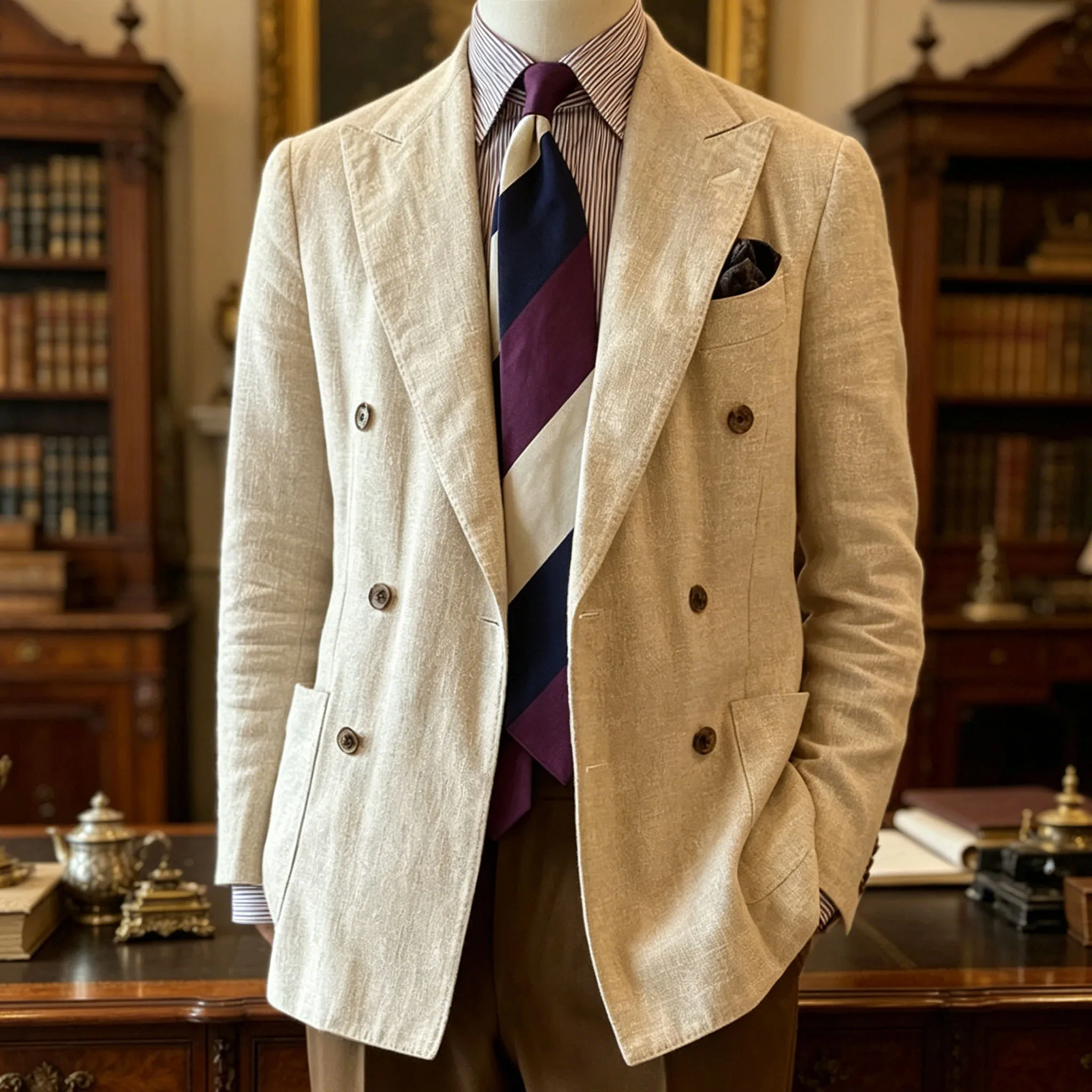 Blazer en lin élégant pour homme