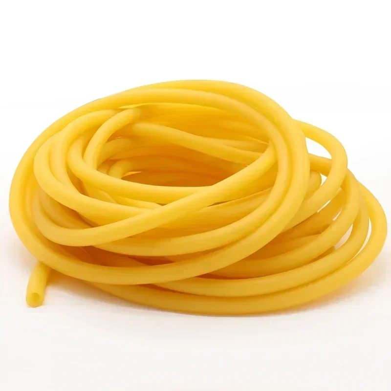 1~10M Yellow Nature Latex Rubber Hoses IDxOD 1.6~10mm High Resilient Surgical Medical Tube Slingshot Catapult Elastic Band rubber tubing rubber tube rubber hose
